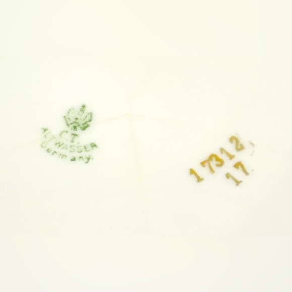 Antique CT Altwasser Germany Rose Plate 7.25” Floral Hand-Painted Shabby Chic - Picture 5 of 5